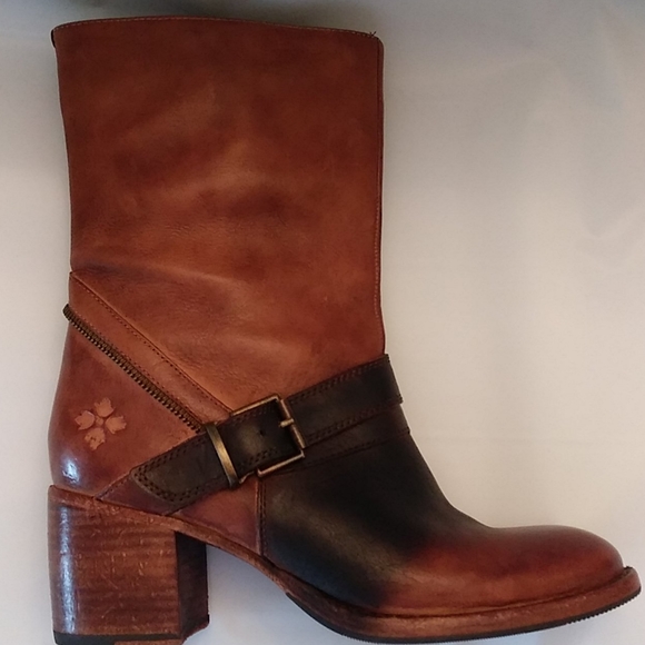 Patricia Nash Shoes - Patricia Nash Brown Lombardy Buckle Mid Boots